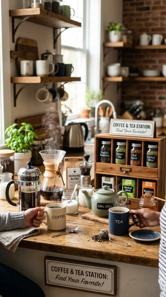 Create a Coffee and Tea Corner
