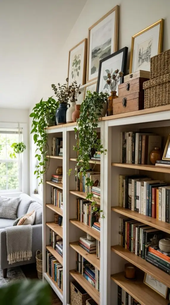 Decorate the Top of the Shelves