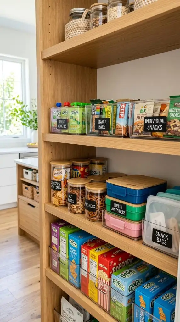 Dedicated Pantry Shelf for Lunch Supplies