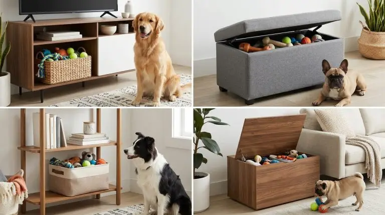 Living Room Ideas for Dog Toy Clutter