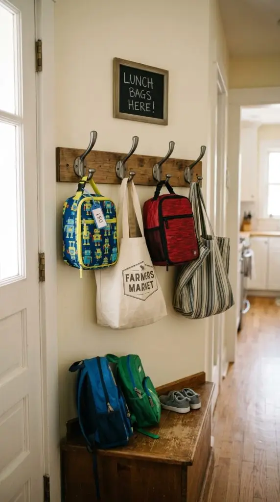 Lunch Bag Storage Wall