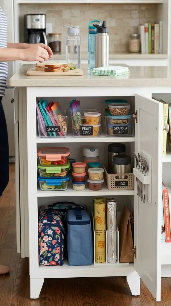 Mini Pantry Cabinet for Lunch Packing