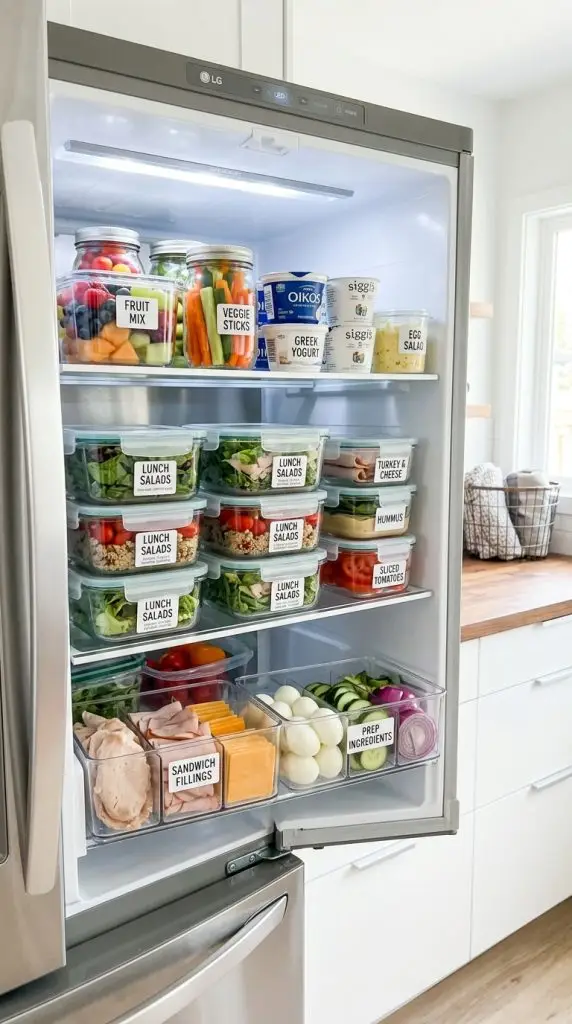 Refrigerator Lunch Prep Zone