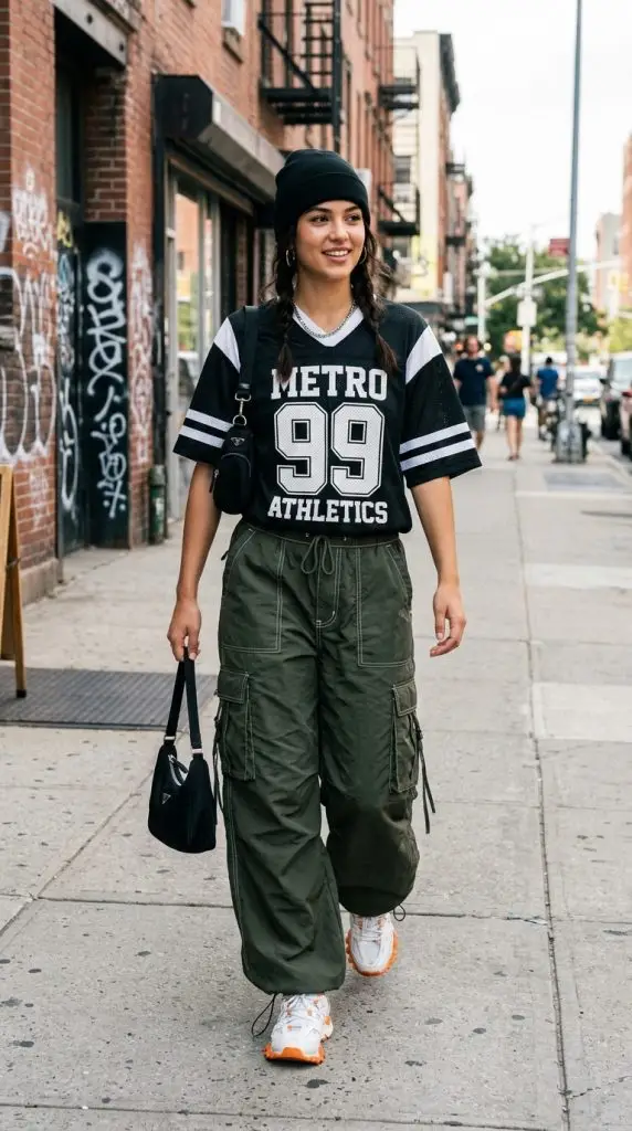 Soccer Jersey and Parachute Pants