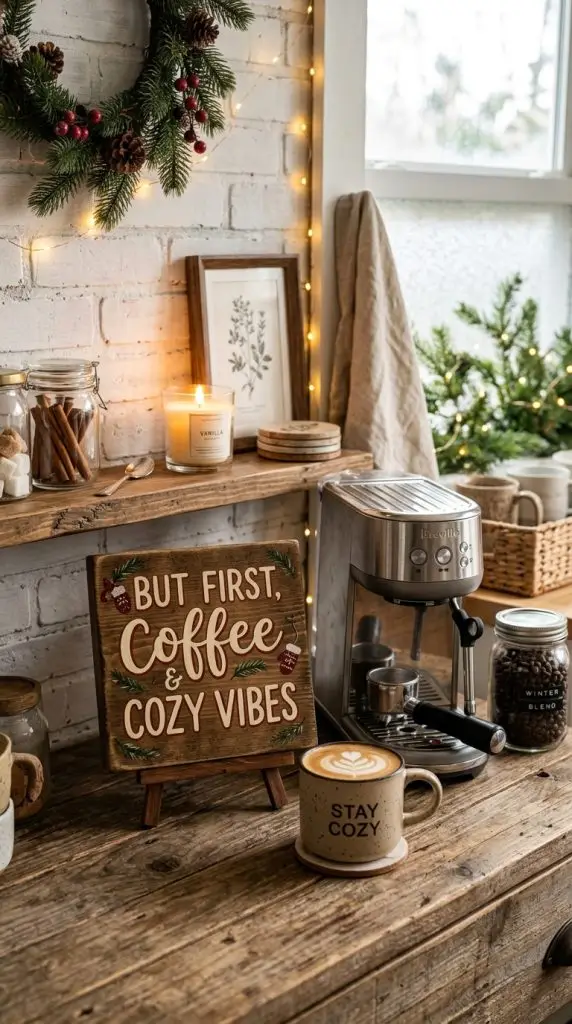 Use a Rustic Coffee Sign