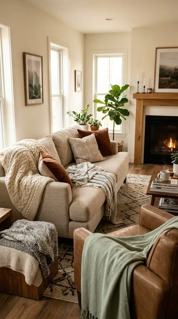 Add Cozy Throw Blankets