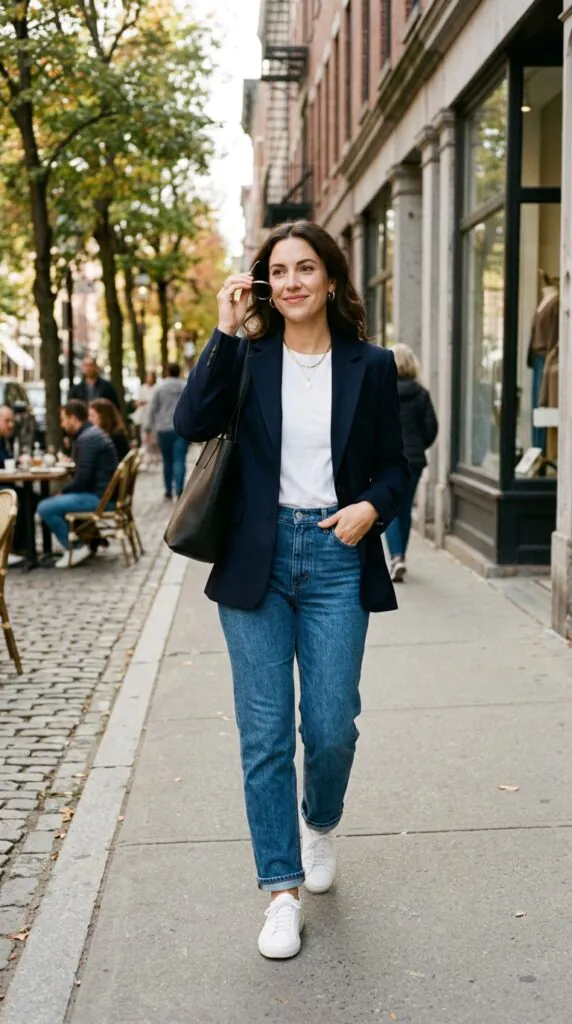 Add a Blazer Over a T-Shirt
