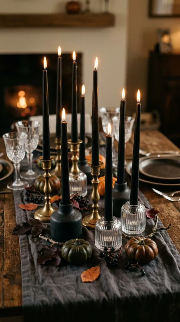 Black Taper Candles