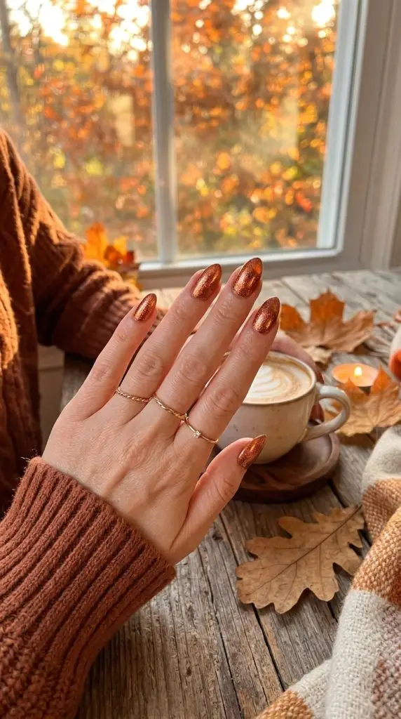 Copper Metallic Nails