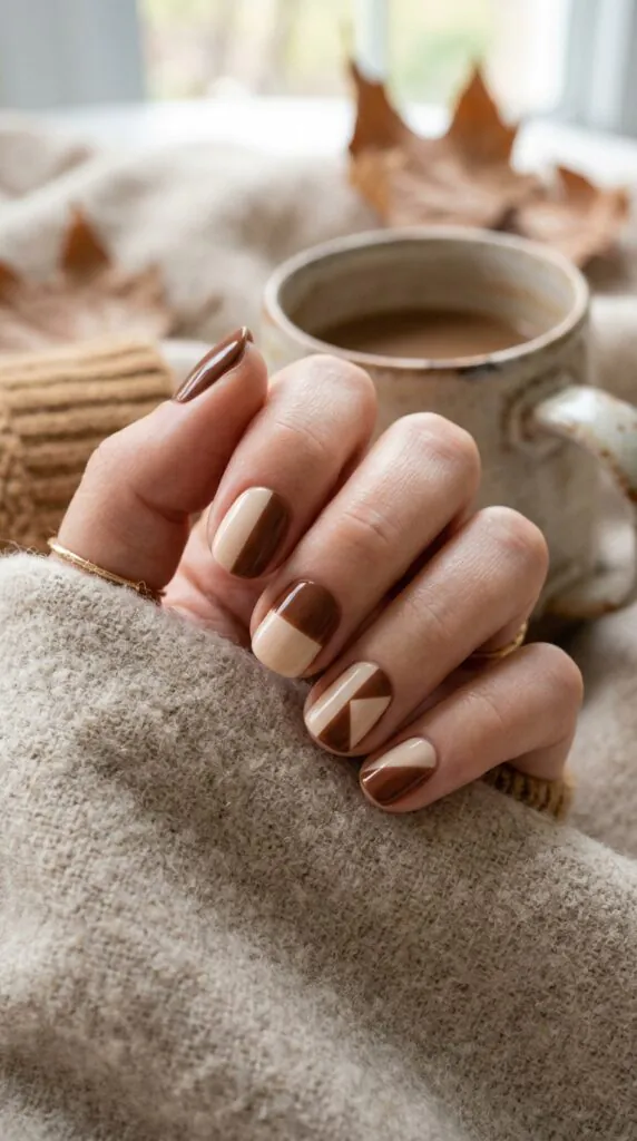 Cream and Maple Color Block