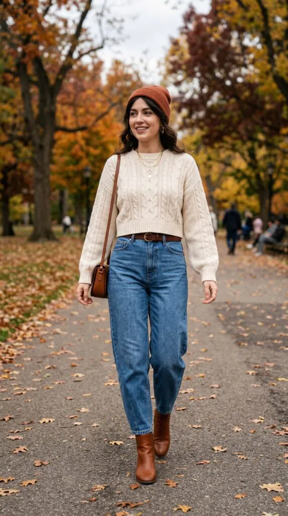 Cropped Knit Sweater