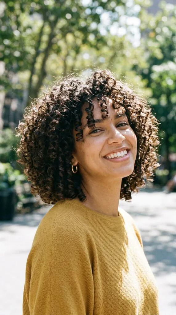 Curly Lip-Length Bob