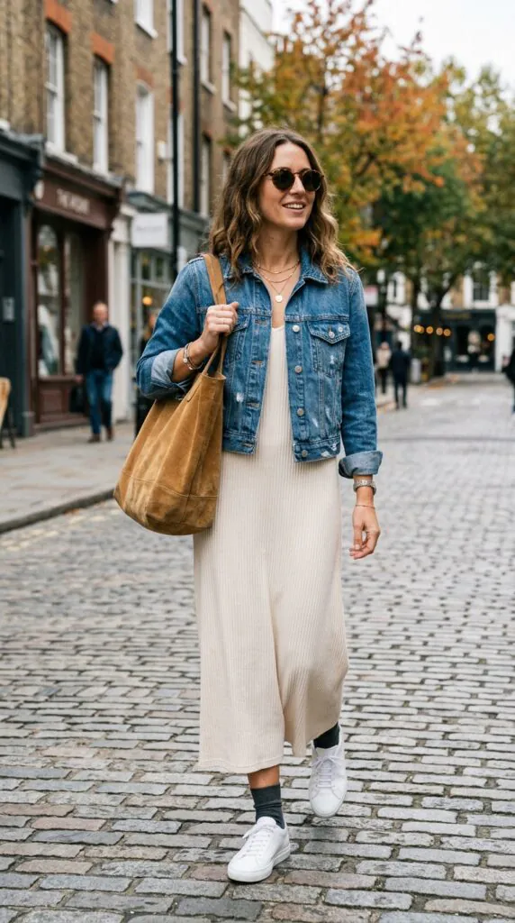 Denim Jacket and Maxi Dress
