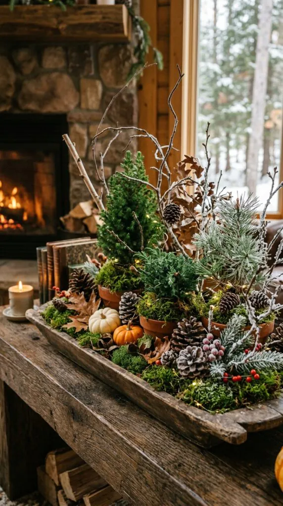 Evergreen and Pinecone Pot