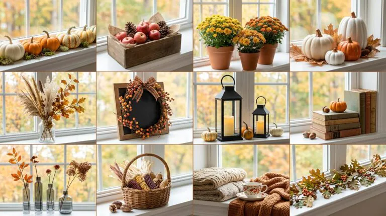 Fall Window Ledge Decor Ideas