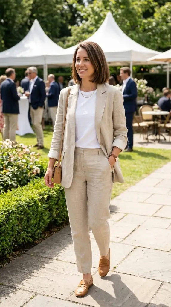  Linen Blazer and Neutral Basics
