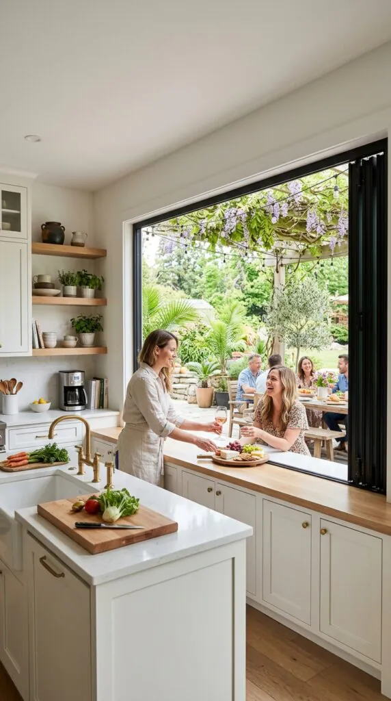 Modern Folding Pass-Through Window