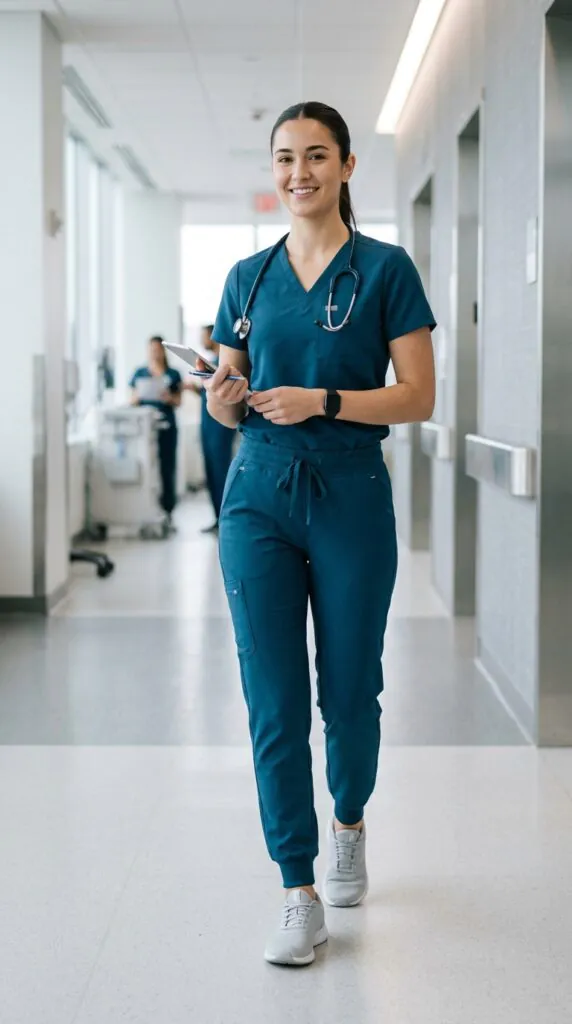 Monochrome Scrub Outfit