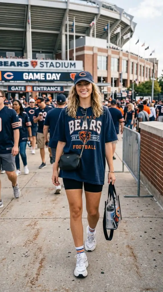 Oversized Team Tee with Biker Shorts