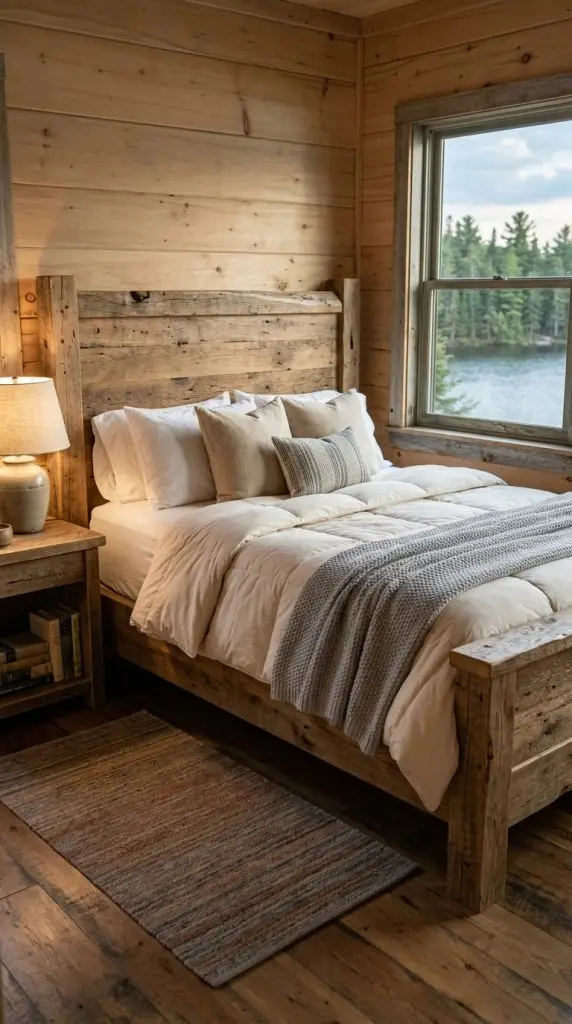 Rustic Wood Bed Frame