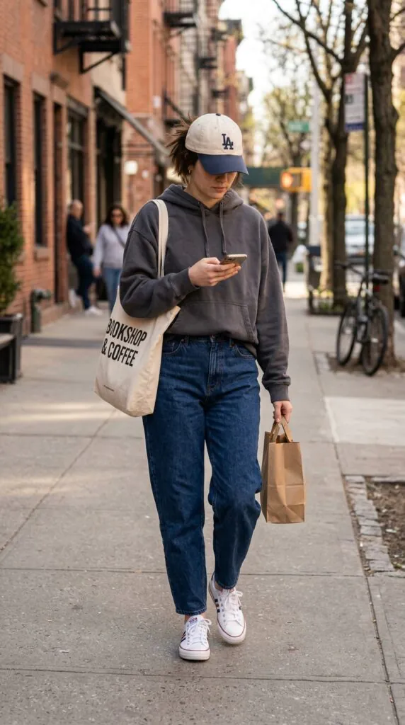Sneakers and Baseball Cap