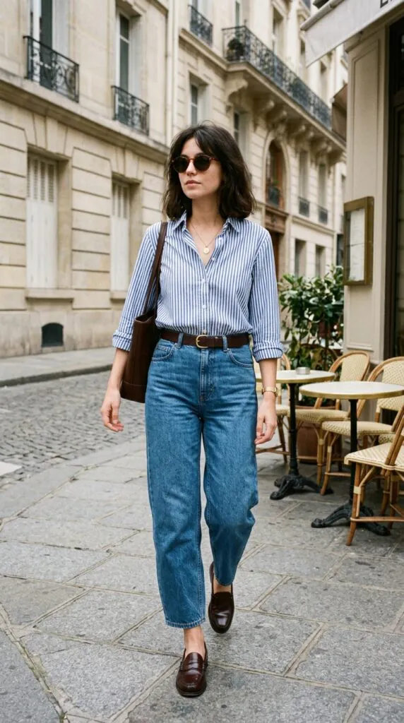 Striped Button-Down Shirt