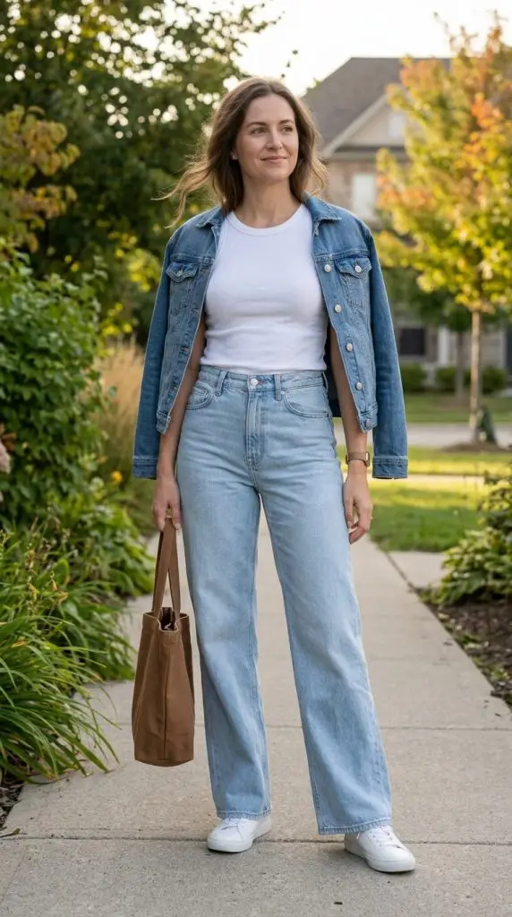 Tank Top and Wide-Leg Jeans