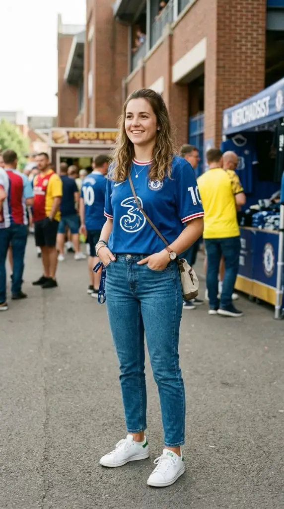 Team Jersey with Classic Blue Jeans
