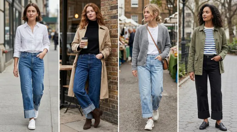 Wide Cuff Jeans Outfit Ideas