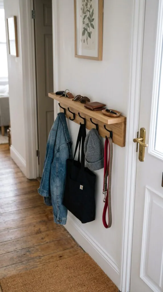 Add a Slim Wall-Mounted Shelf