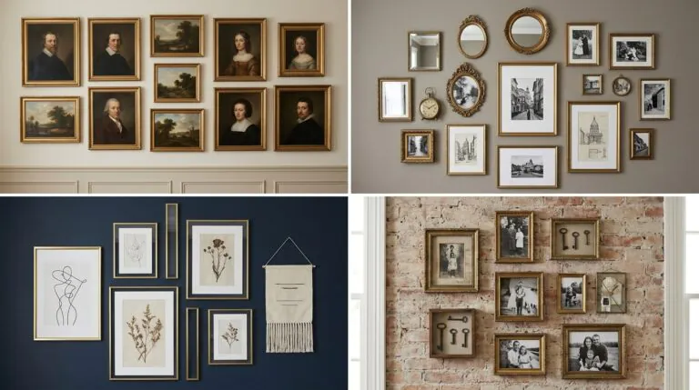 Antique Brass Gallery Wall Ideas