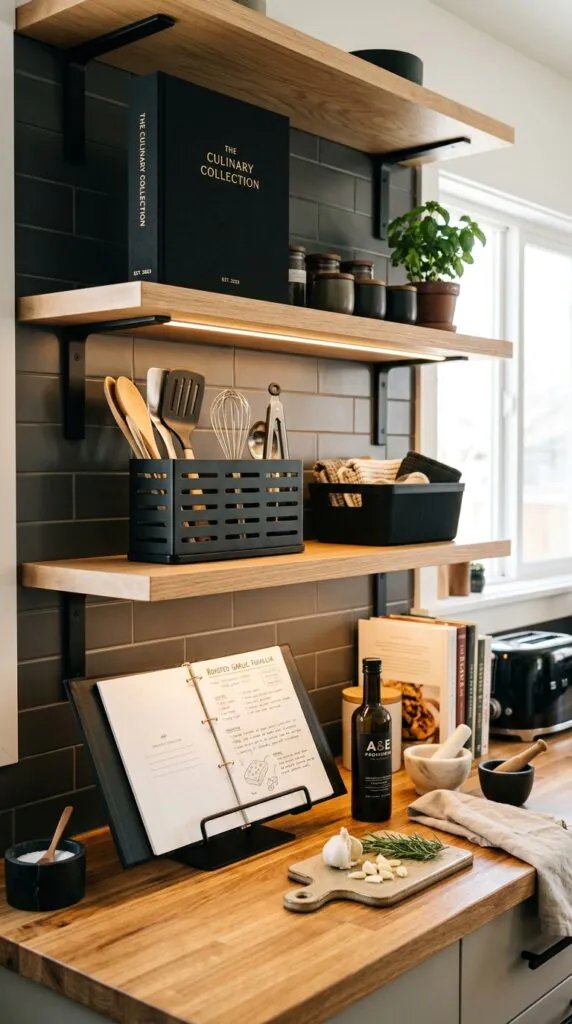 Black and Wood Modern Station