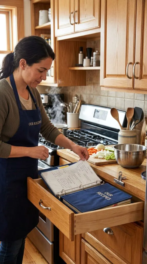 Drawer Pull-Out Recipe Station