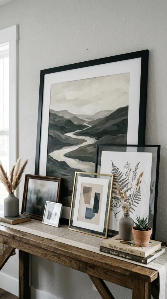 Layer Black-Framed Artwork
