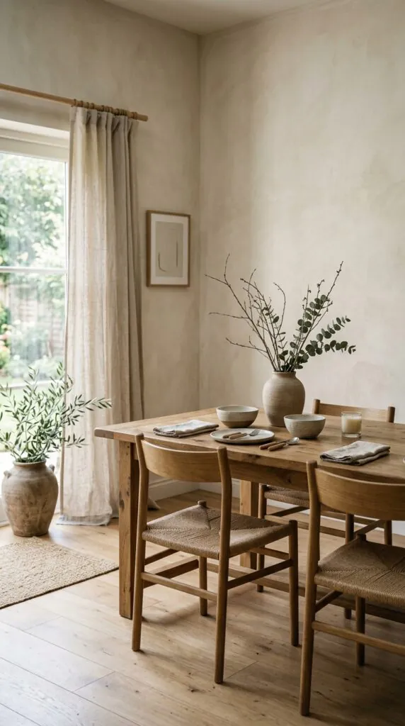 Minimalist Organic Dining Room