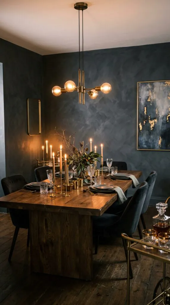Moody Gray Limewash Walls