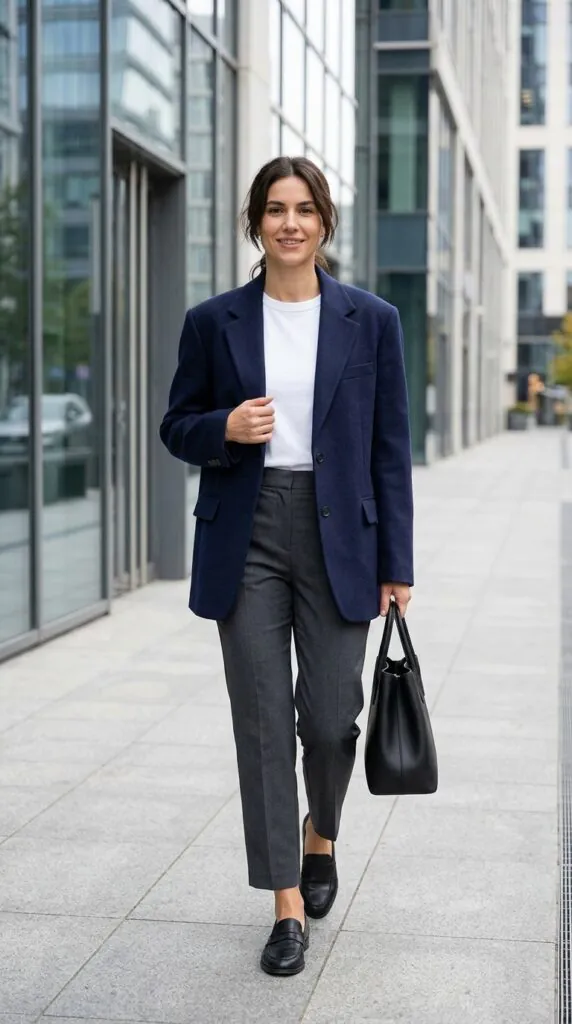 Oversized Blazer with a Basic Tee