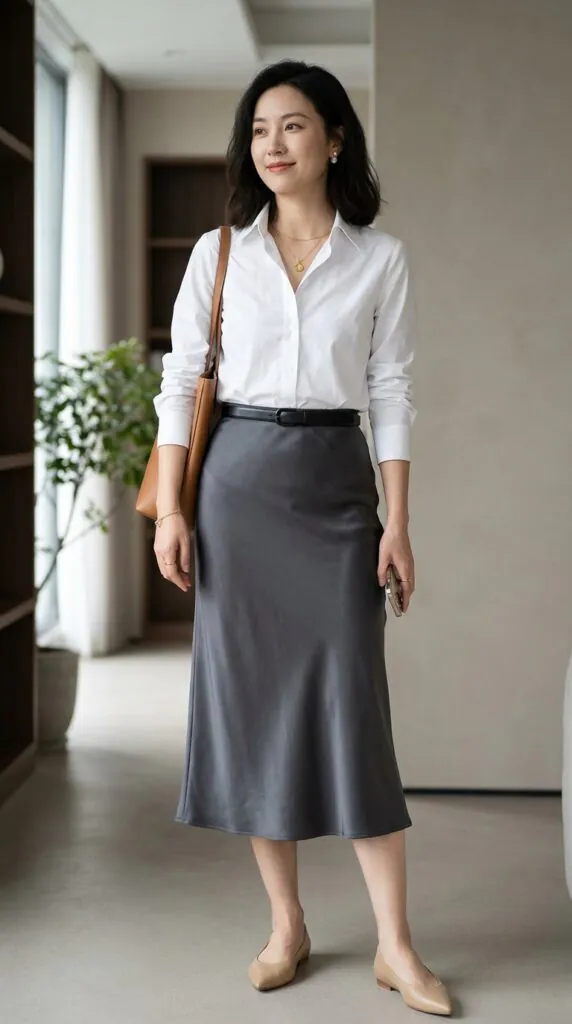 Simple White Button-Up Shirt