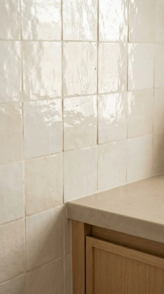 Soft Cream Zellige Backsplash