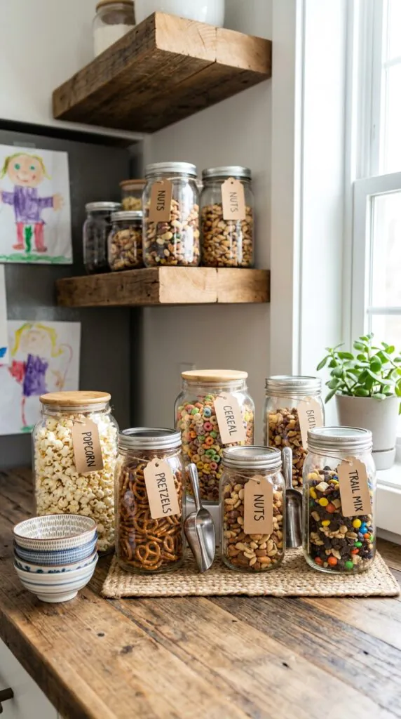 Use Glass Jars for Dry Snacks