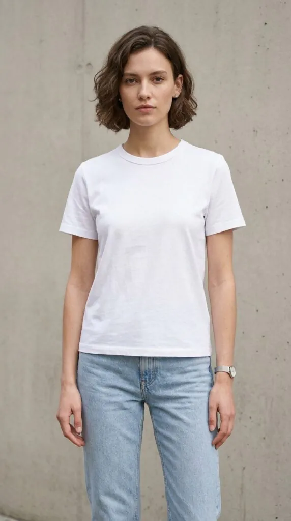  White T-Shirt + Statement Accessories