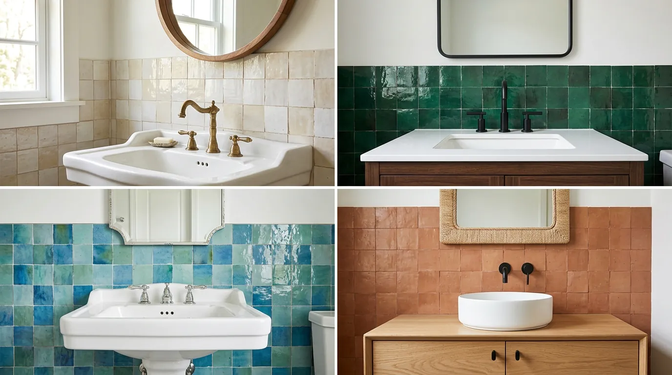 Zellige Tile Bathroom Backsplash Ideas