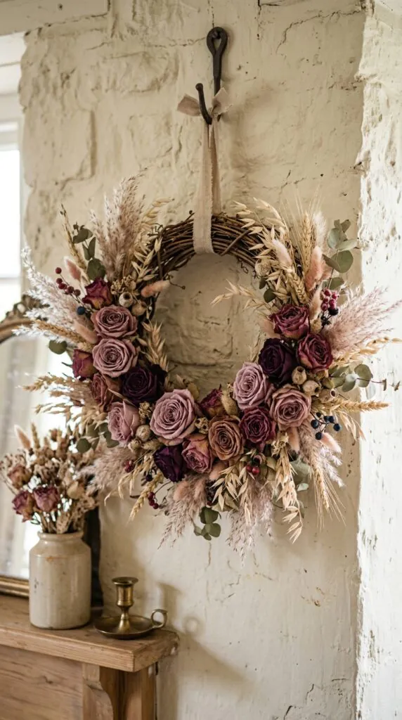 Dried Rose Wreath