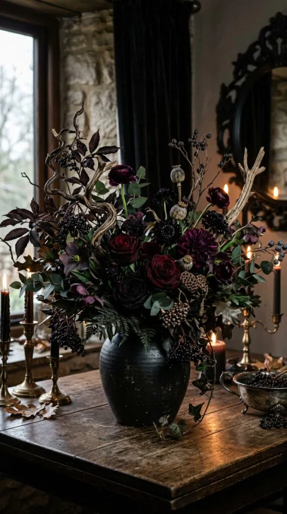 Gothic-Inspired Dried Wreath