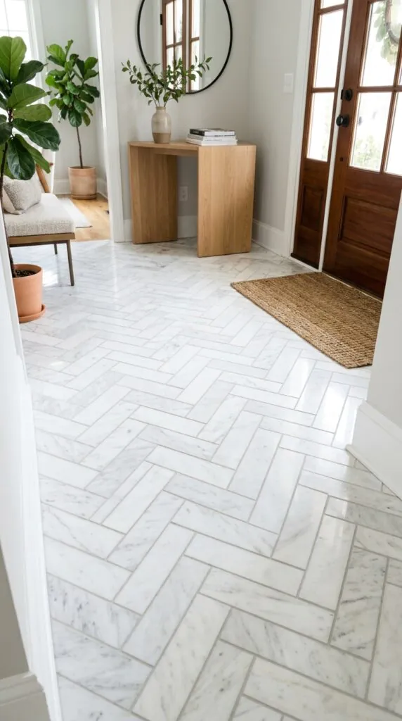 Herringbone Marble Inlay