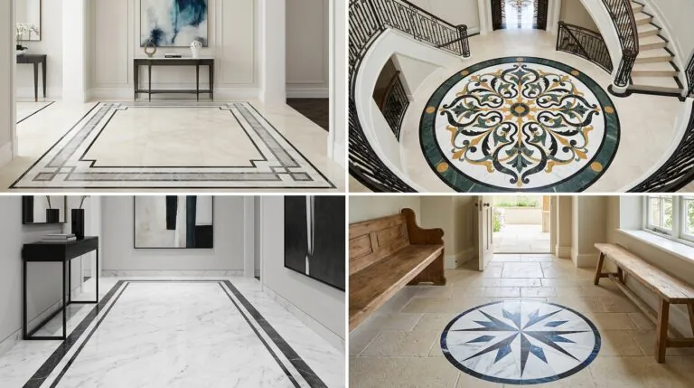 Marble Inlay Entryway Floor Ideas