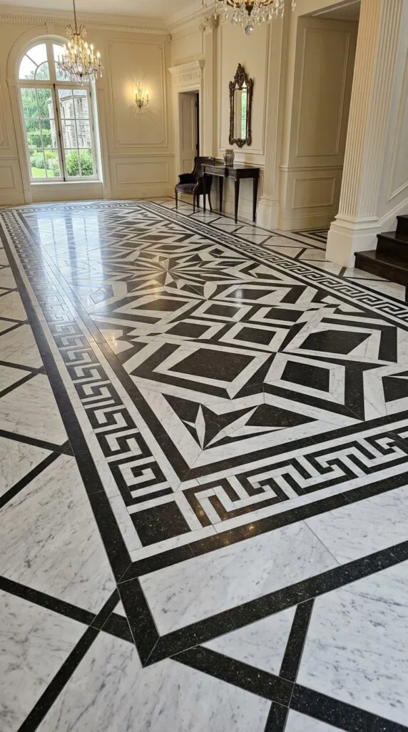 Marble and Dark Stone Combination