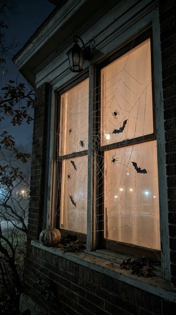 Silver Web Window Decoration